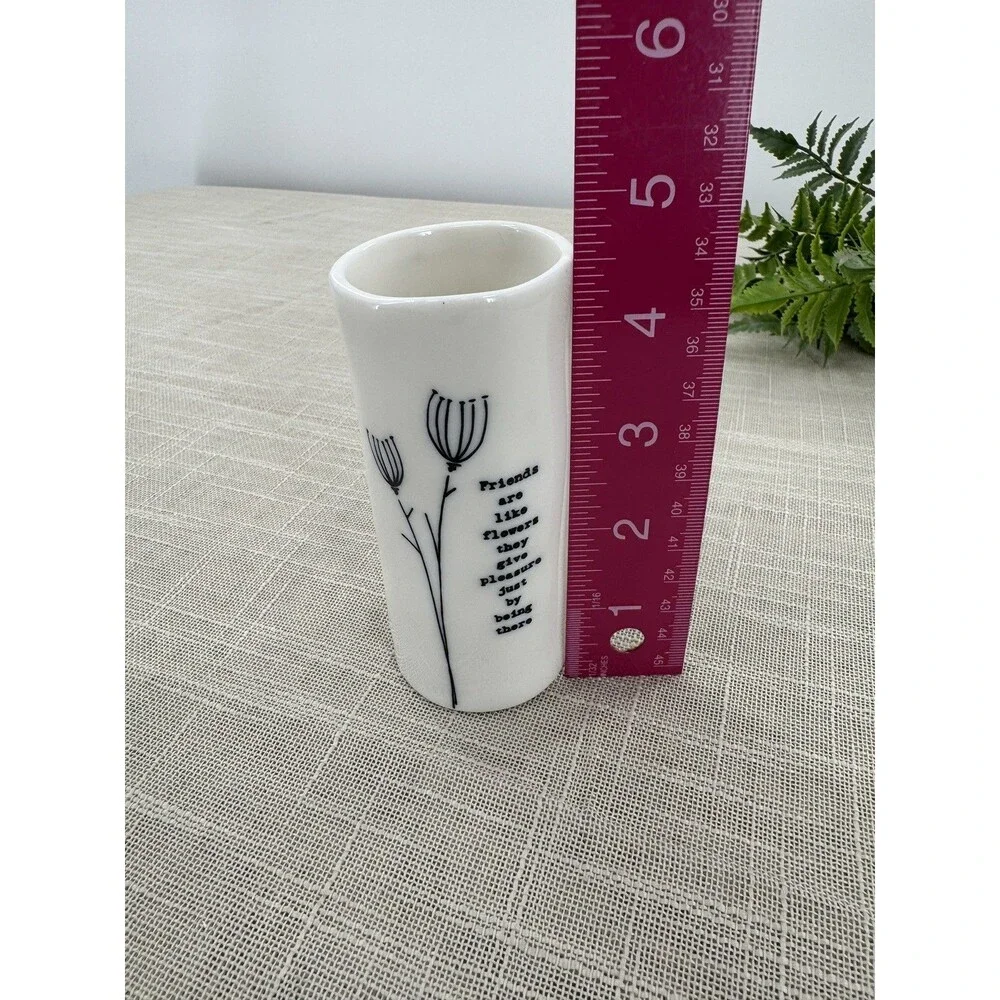 East of India Floral Bud Vase Friends are like Wildflowers 4.5